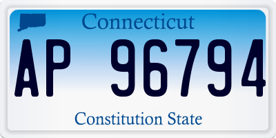 CT license plate AP96794