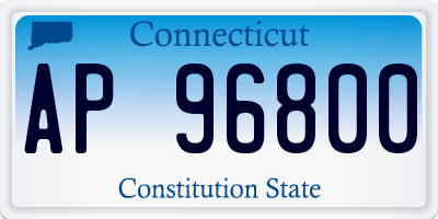 CT license plate AP96800