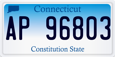 CT license plate AP96803