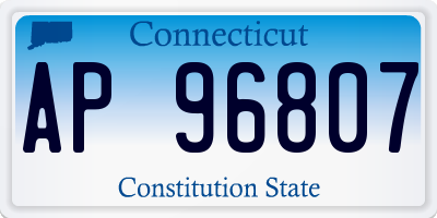 CT license plate AP96807