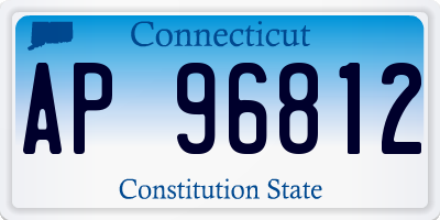 CT license plate AP96812