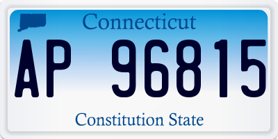 CT license plate AP96815