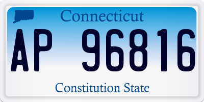 CT license plate AP96816