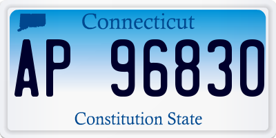 CT license plate AP96830