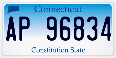 CT license plate AP96834