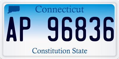 CT license plate AP96836