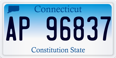 CT license plate AP96837