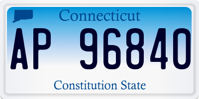 CT license plate AP96840