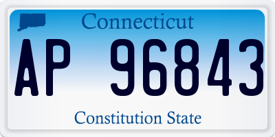 CT license plate AP96843