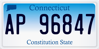 CT license plate AP96847