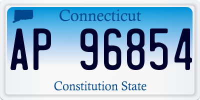 CT license plate AP96854