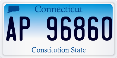 CT license plate AP96860