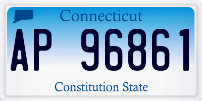 CT license plate AP96861