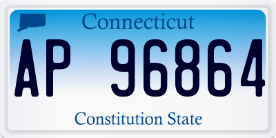 CT license plate AP96864