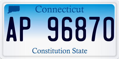 CT license plate AP96870