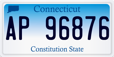 CT license plate AP96876