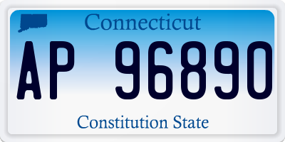 CT license plate AP96890