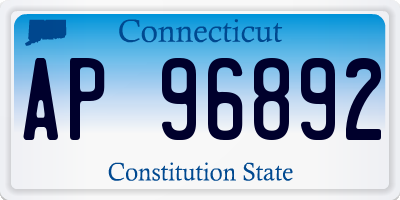 CT license plate AP96892