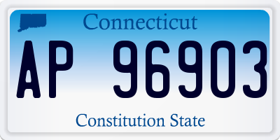 CT license plate AP96903