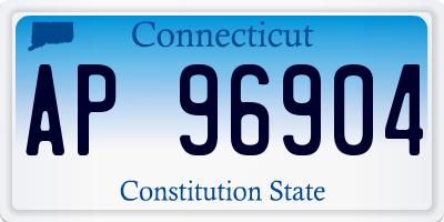 CT license plate AP96904