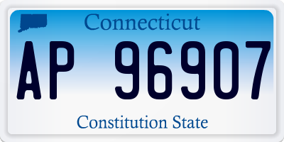 CT license plate AP96907