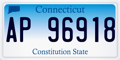 CT license plate AP96918