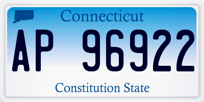 CT license plate AP96922