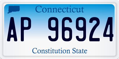 CT license plate AP96924