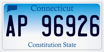 CT license plate AP96926