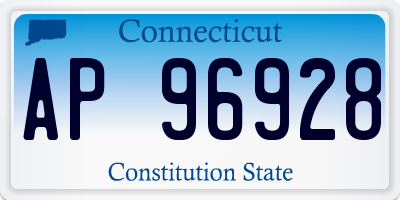 CT license plate AP96928