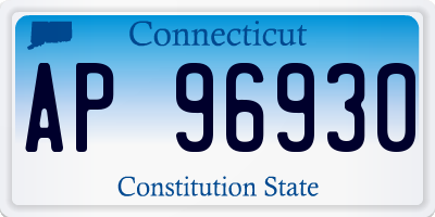 CT license plate AP96930