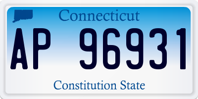 CT license plate AP96931