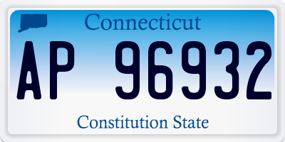 CT license plate AP96932