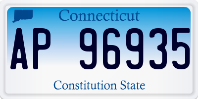 CT license plate AP96935