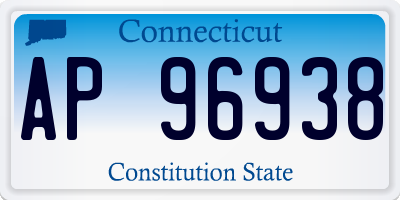 CT license plate AP96938