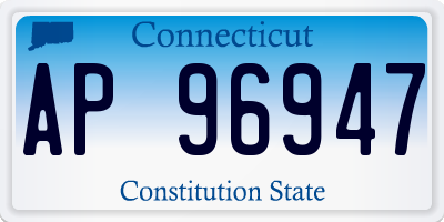 CT license plate AP96947