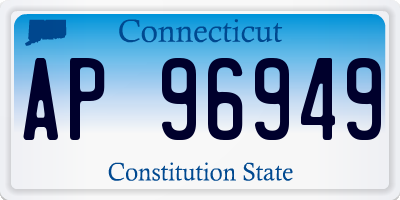 CT license plate AP96949