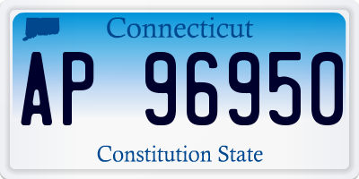 CT license plate AP96950