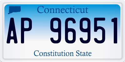 CT license plate AP96951