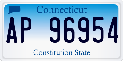 CT license plate AP96954