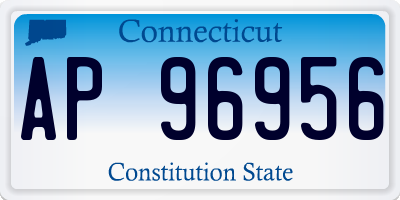 CT license plate AP96956