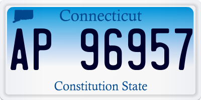 CT license plate AP96957