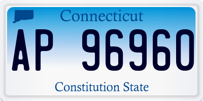 CT license plate AP96960