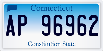 CT license plate AP96962