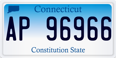 CT license plate AP96966