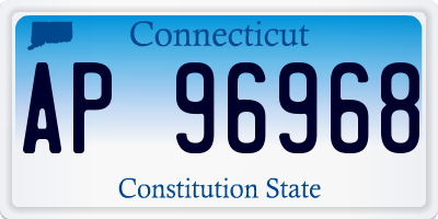 CT license plate AP96968