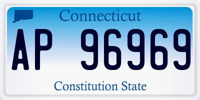 CT license plate AP96969