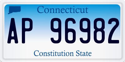 CT license plate AP96982