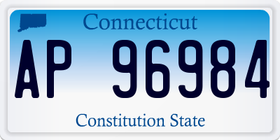 CT license plate AP96984