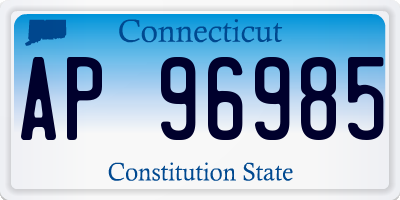 CT license plate AP96985